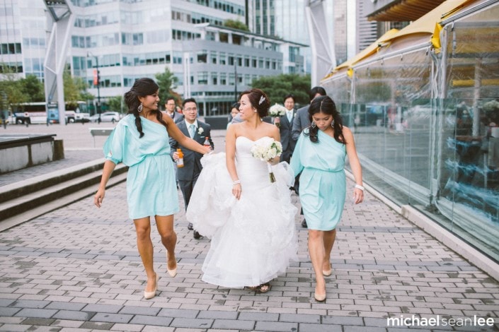 emily and preston wedding walking photo