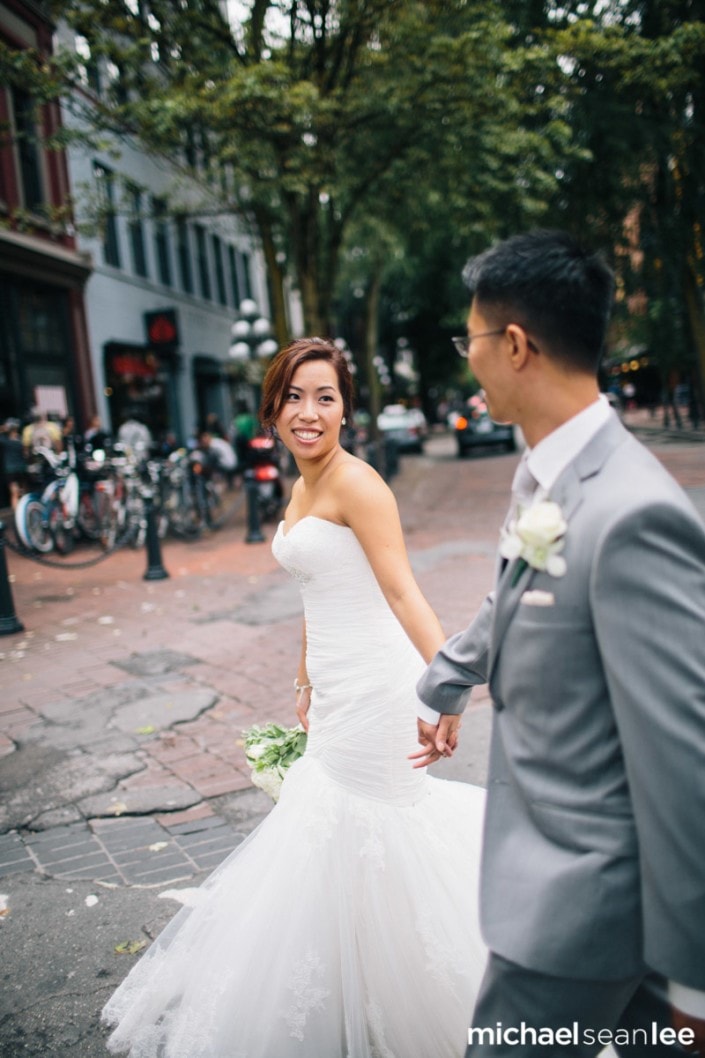 emily and preston's wedding photos in gastown