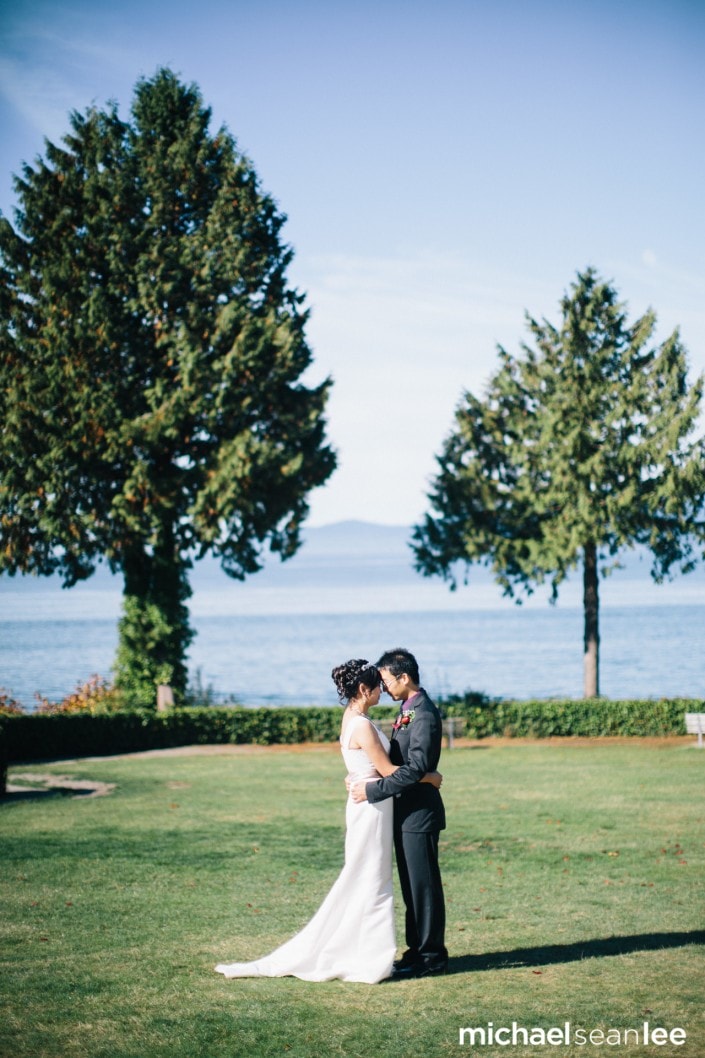 dong and wei's wedding portrait in stanley park