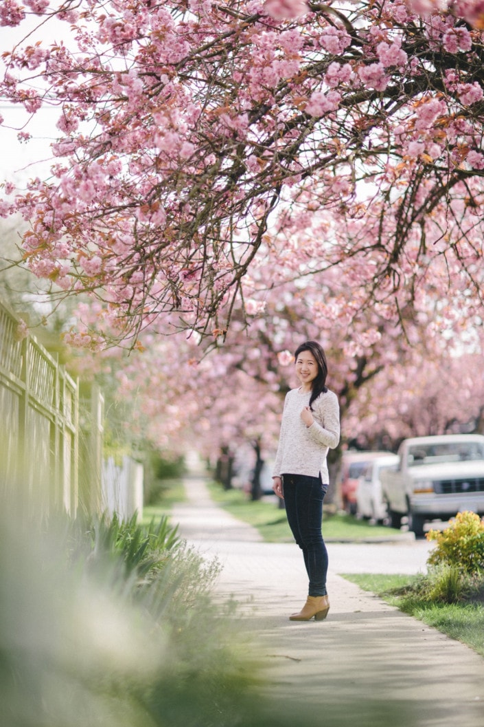 esther's cherry blossom portrait vancouver