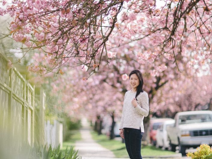 esther's cherry blossom portrait vancouver