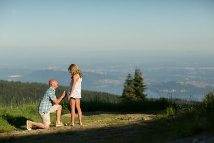 grouse mountain surprise engagement photos