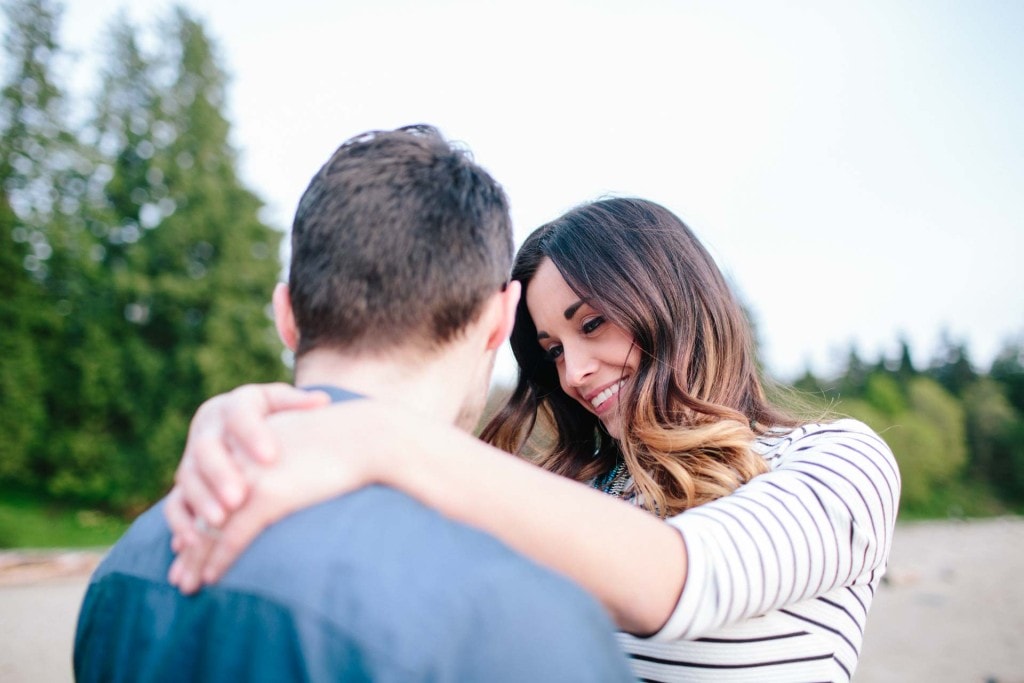 joel & caitlin's stanley park third beach engagement