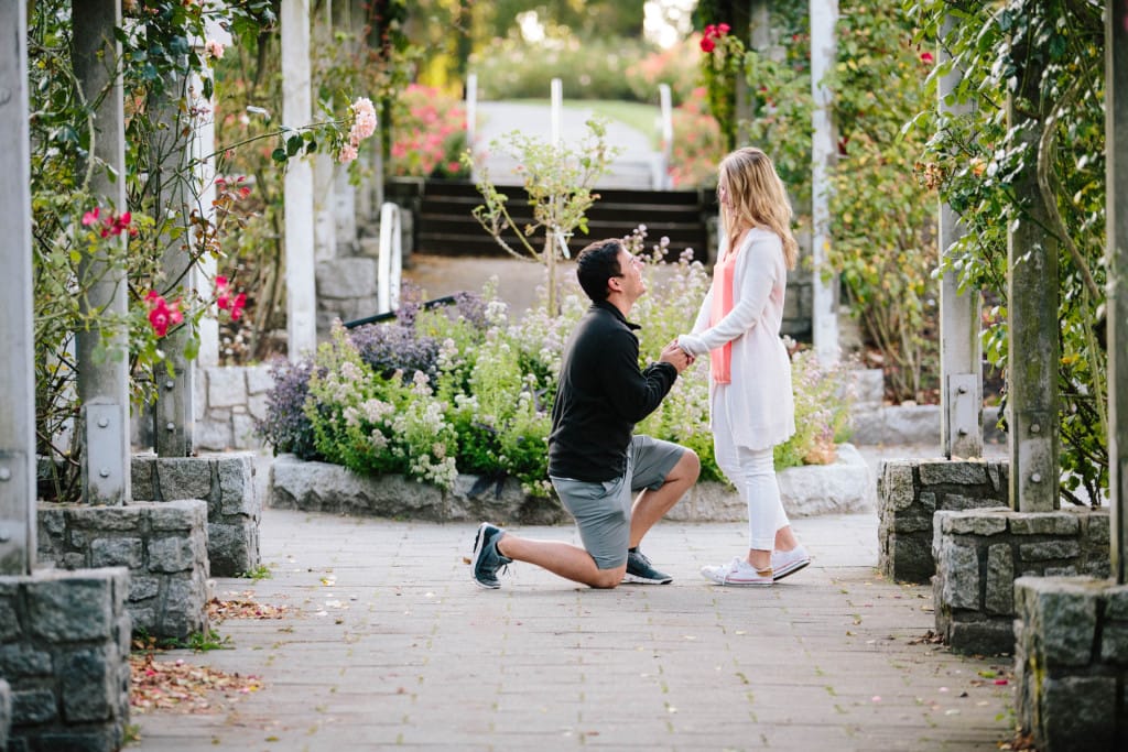 surprise engagement in vancouver's stanley park john and jacqueline
