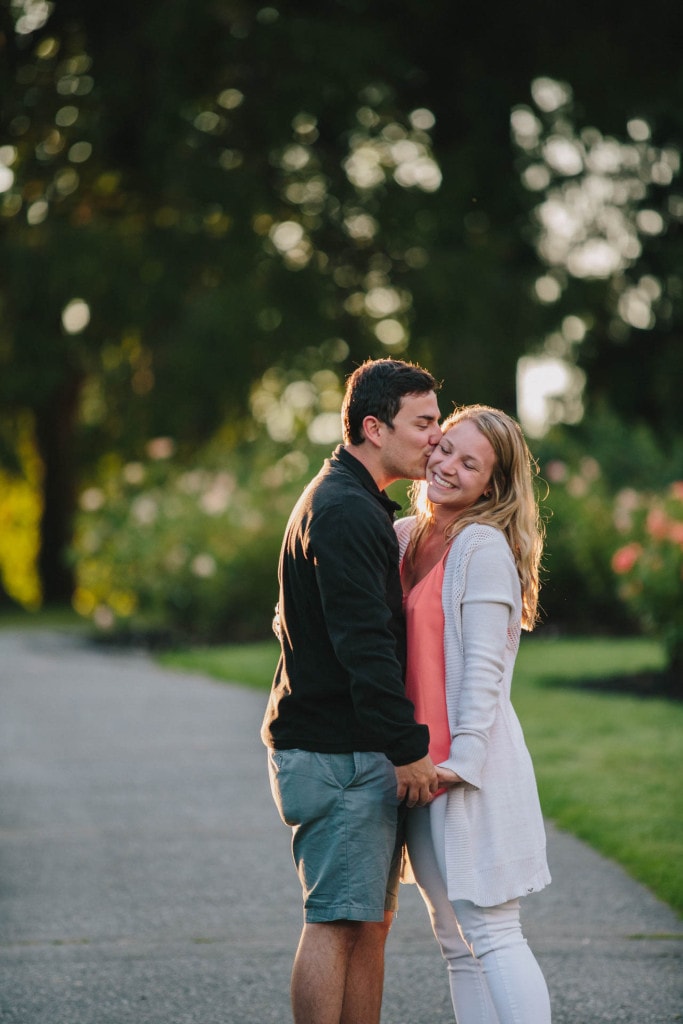 stanley park rose garden engagement