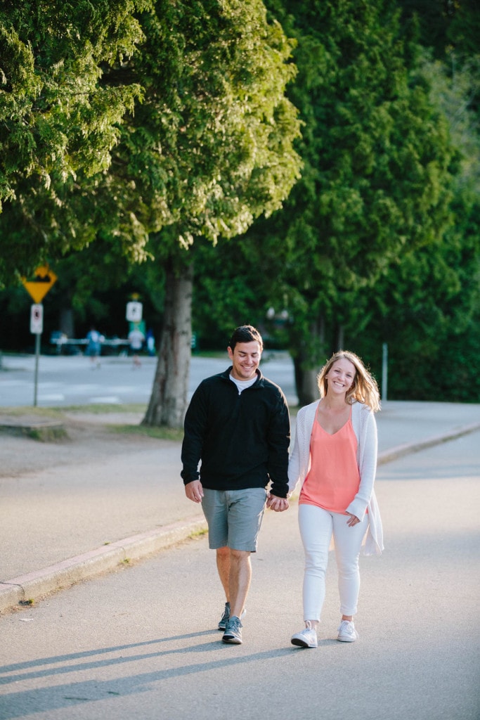 john and jacqueline walking on vancouver seawall