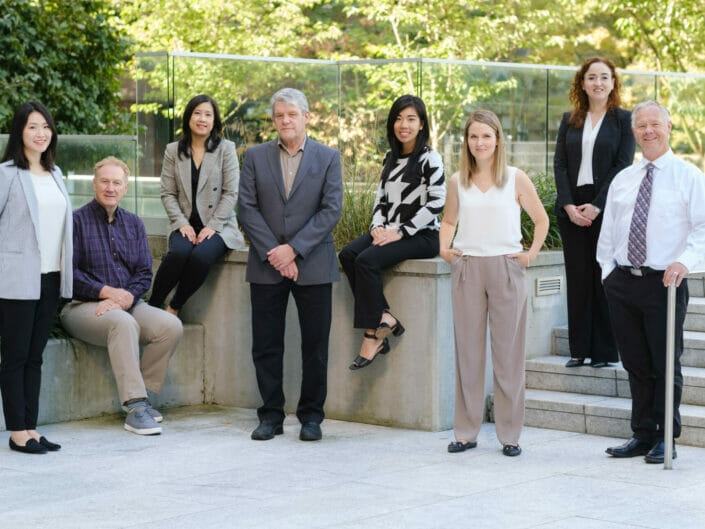 professional business group photo taken in downtown Vancouver