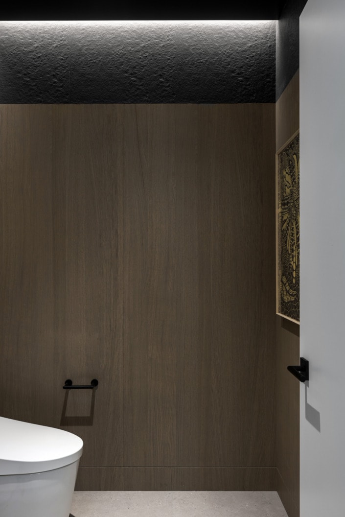 custom dark powder room photo vancouver architectural photographer