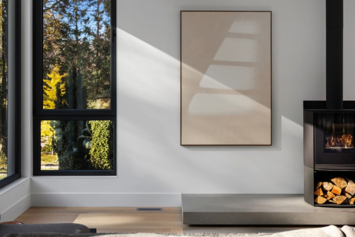 vancouver architectural photography living room shadows fireplace