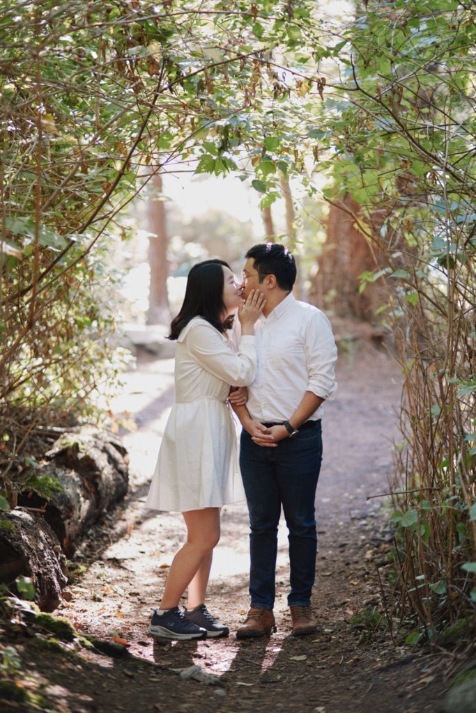 vancouver engagement photographer lighthouse park trail