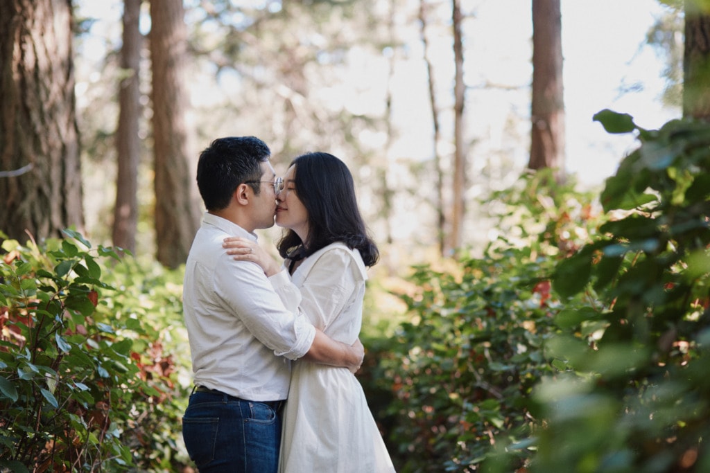 vancouver engagement photographer lighthouse park trail